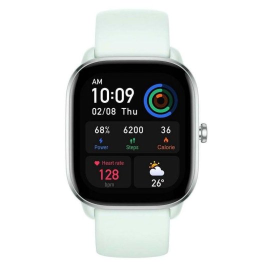 Amazfit GTS 4 Mini Bluetooth GPS 41,8mm AMOLED Bleu Taille Unique Étanche 5ATM SpO2 Cardio