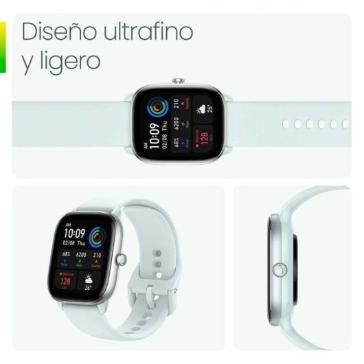 Amazfit GTS 4 Mini Bluetooth GPS 41,8mm AMOLED Bleu Taille Unique Étanche 5ATM SpO2 Cardio