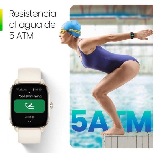 Amazfit GTS 4 Mini Bluetooth GPS 41,8mm AMOLED Bleu Taille Unique Étanche 5ATM SpO2 Cardio