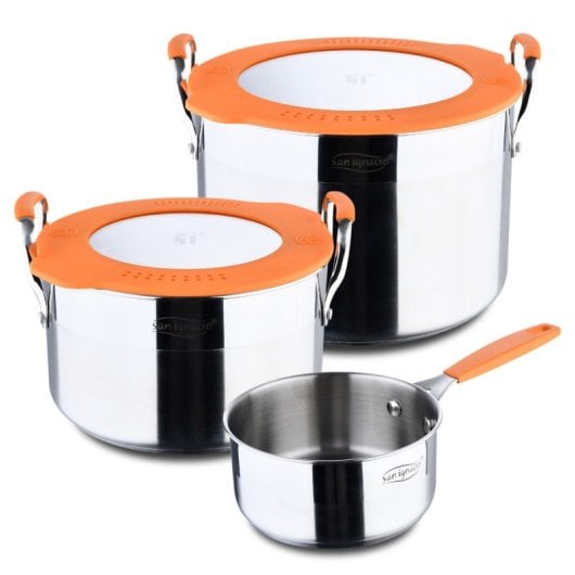 San Ignacio Compact Set 5 Cacerolas 16-20-24cm Aluminio Fundido Aptas para Inducción