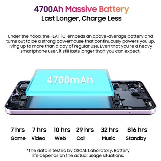 OSCAL FLAT 1C 2/32GB Noir Gratuit