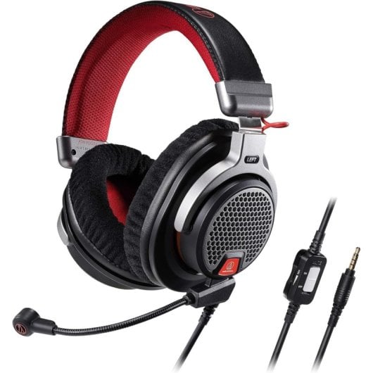 Audio-Technica ATH-PDG1A Auriculares Gaming con Micrófono Premium Negro/Rojo