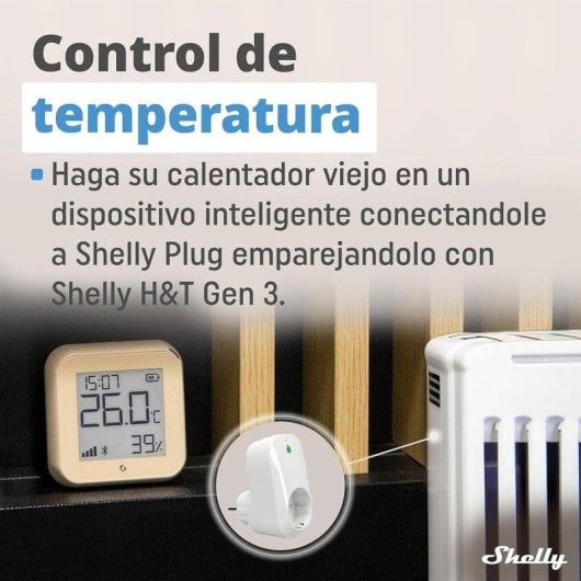Temperatur- und Feuchtigkeitssensor Shelly H&T Gen3 Wi-Fi Bluetooth Langzeitdaten