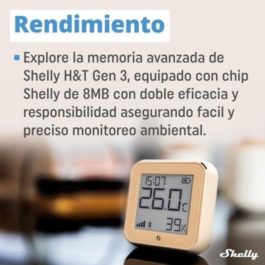 Temperatur- und Feuchtigkeitssensor Shelly H&T Gen3 Wi-Fi Bluetooth Langzeitdaten