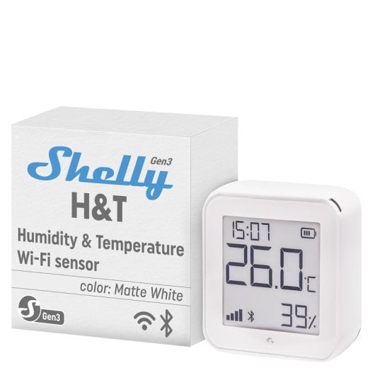 Shelly Detector Humidade e Temperatura Gen3 White