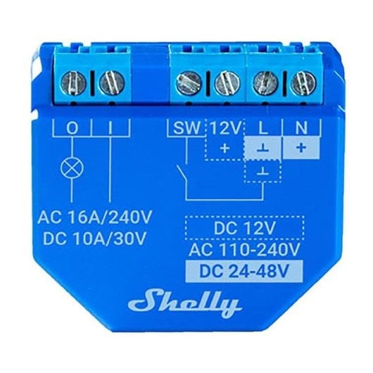 Relais Wi-Fi Shelly Plus 1 Bluetooth Zigbee Contrôle universel, Protection thermique