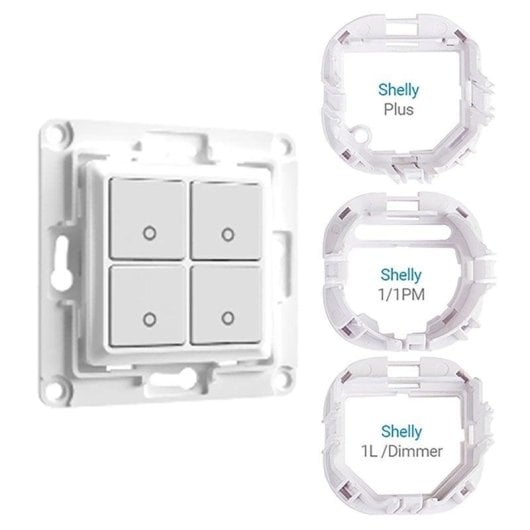 Interrupteur Intelligent Shelly Wall Switch 4 Filaire Compatible Shelly Plus