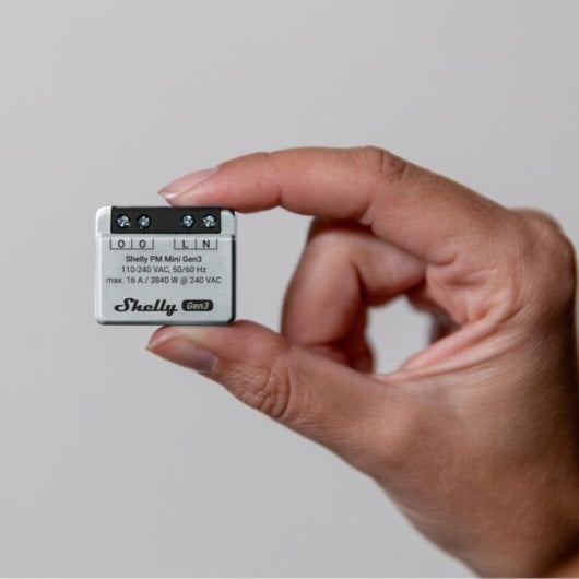 Relais Wi-Fi Shelly PM Mini Gen3 Suivi de l’énergie, Bluetooth, Encastrable, Protection thermique