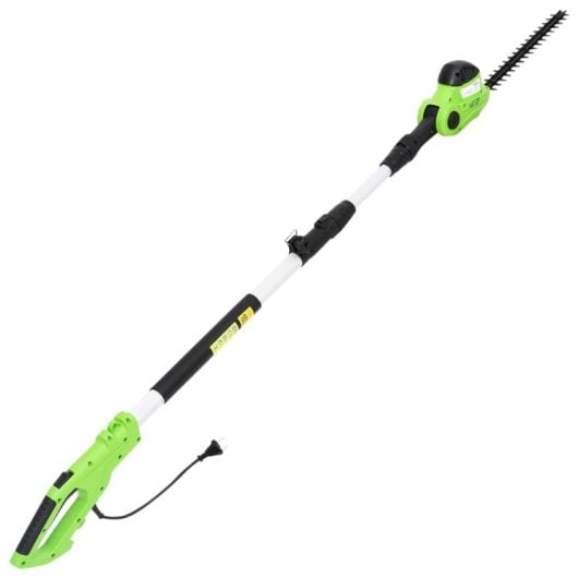 Vidaxl Cortasetos Eléctrico Telescópico De Pértiga 41 Cm 550 W