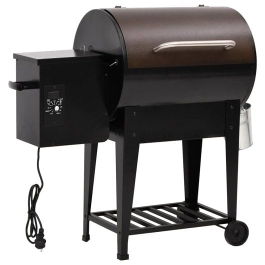 Vidaxl Barbecue à Granulés avec Etagère Inférieure Fer Noir 94 Cm