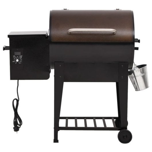 Vidaxl Barbecue à Granulés avec Etagère Inférieure Fer Noir 94 Cm