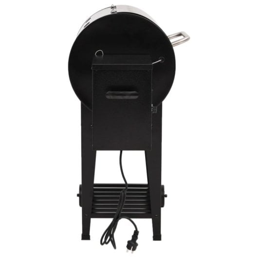 Vidaxl Barbecue à Granulés avec Etagère Inférieure Fer Noir 94 Cm