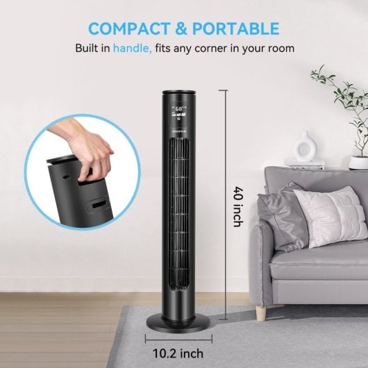 Aigostar Smart Ross Ventilador de Torre Inteligente 50W