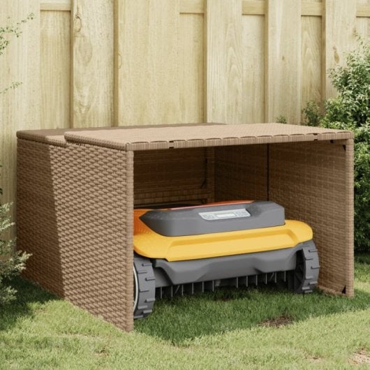 Vidaxl Casa De Robot Corta-Relva Sintético Bege 86x90x52/57cm
