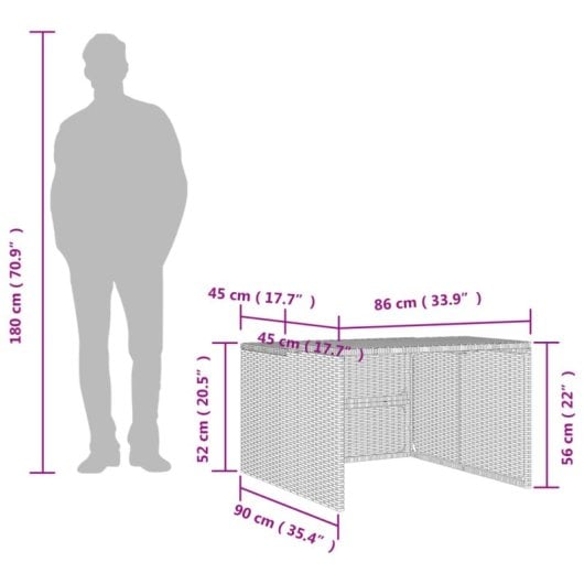 Vidaxl Casa De Robot Corta-Relva Sintético Bege 86x90x52/57cm