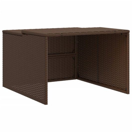 Vidaxl Casa Robot Corta-Relva Rattan Sintético Castanho 86x90x52/57 Cm