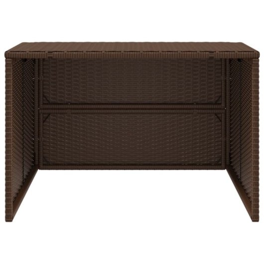 Vidaxl Casa Robot Corta-Relva Rattan Sintético Castanho 86x90x52/57 Cm