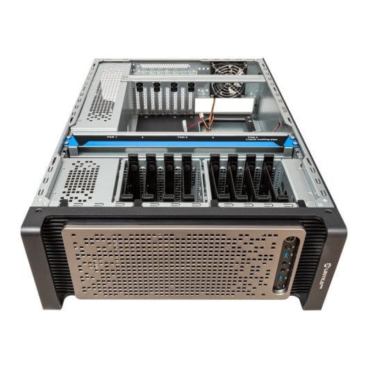 UNYKAch WS-SR630 Dual Form Workstation & IDC Rack Box Schwarz/Silber