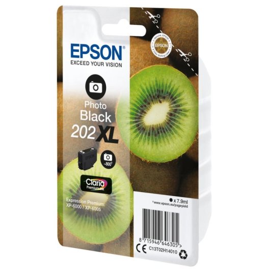 Cartucho de Tinta Original Epson Kiwi 202XL XL Negro Foto