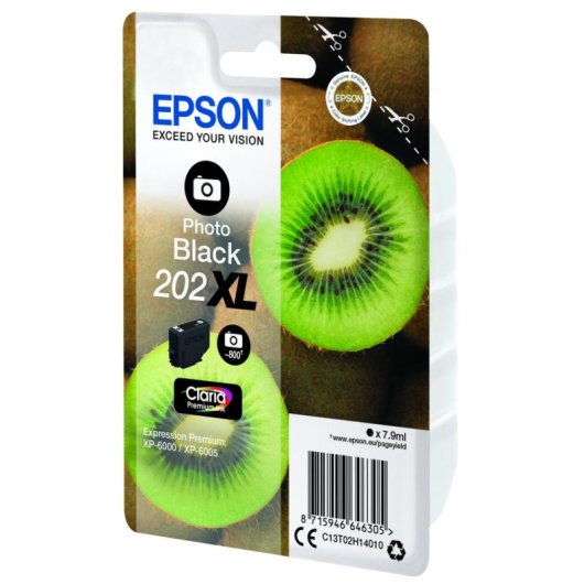 Cartucho de Tinta Original Epson Kiwi 202XL XL Negro Foto