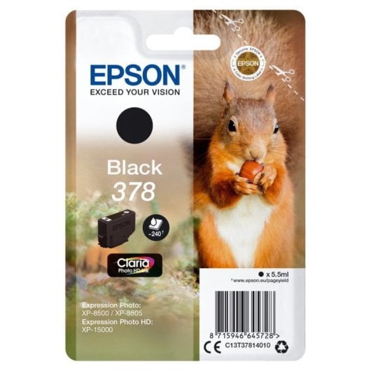 Cartouche d'encre Epson Squirrel C13T37814010 Noir