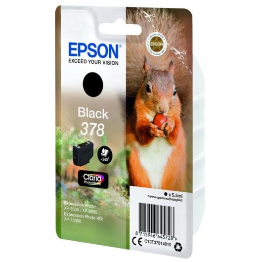 Cartouche d'encre Epson Squirrel C13T37814010 Noir