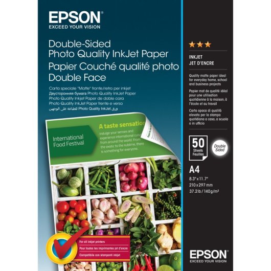 Epson Papel para Impresora de Inyección de Tinta A4 Mate 50 Hojas