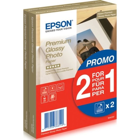 Epson Premium Glossy Photo Paper Papel Fotográfico Blanco Brillo Extra