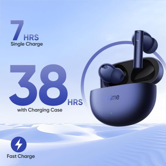 Realme Buds Air 5 Auriculares Bluetooth Azules con Cancelación Activa de Ruido 50dB