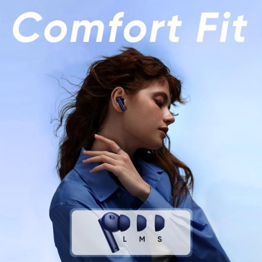 Realme Buds Air 5 Auriculares Bluetooth Azules con Cancelación Activa de Ruido 50dB
