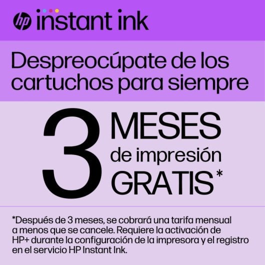 HP DeskJet 2822e Impresora Multifunción Color Wifi Blanca + 3 Meses de Impresión Instant Ink con HP+