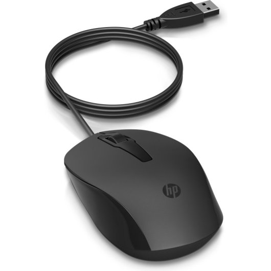 HP 150 Ratón con Cable USB 1600 DPI Negro
