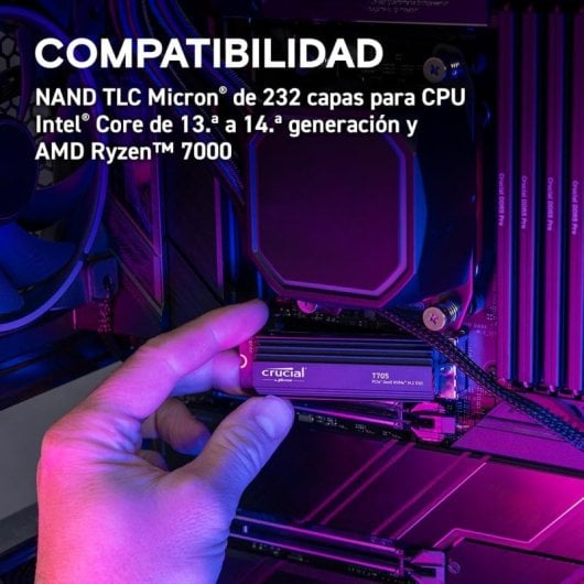 Crucial® T705 2 TB SSD PCIe Gen5 NVMe M.2 Kühlkörper