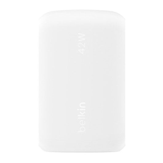 Belkin BoostCharge Cargador de Pared Doble 1x USB-C PD 3.0 30W + 1x USB-A 12W Blanco