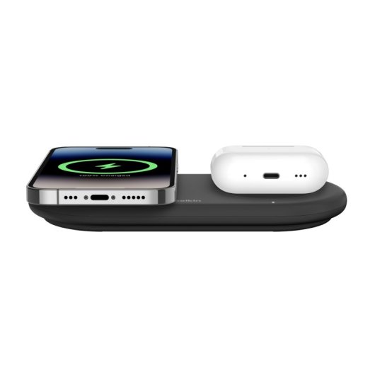 Belkin BoostCharge Pro Estación Magnética de Carga Inalámbrica 2 en 1 con Tecnología Qi2 15W Negra