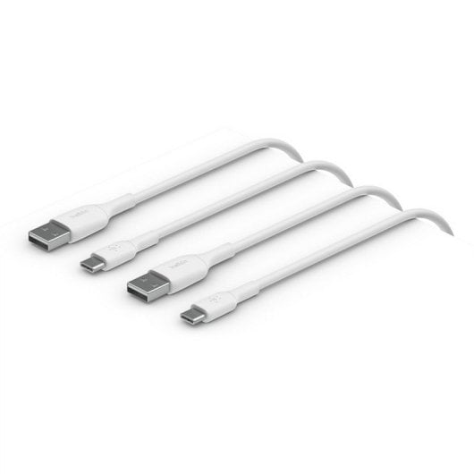 Cabo Belkin BoostCharge USB-C para USB-A 1 m Branco Pacote com 2