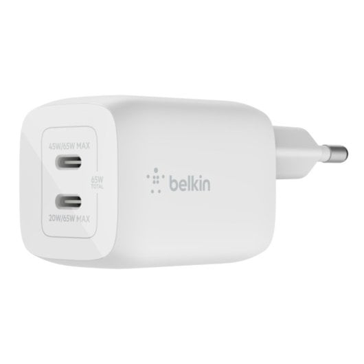 Belkin BoostCharge Pro Cargador de Pared Doble USB-C GaN PPS de 65 W