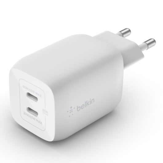 Belkin BoostCharge Pro Cargador de Pared Doble USB-C GaN PPS de 65 W