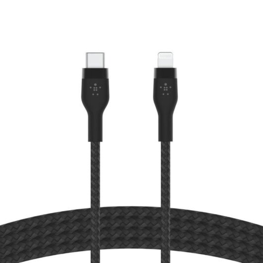 Cabo USB-C a Lightning Belkin BoostCharge Pro Flex 1m Silicone Preto