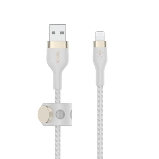 Cabo Lightning Belkin BoostCharge Pro Flex 1m Branco silicone USB-A