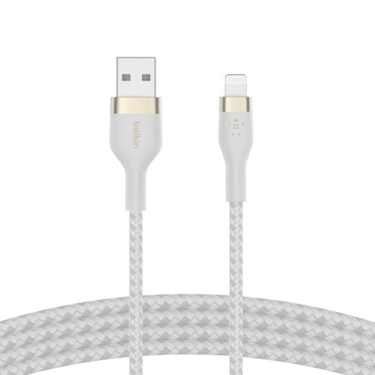 Cabo Lightning Belkin BoostCharge Pro Flex 1m Branco silicone USB-A
