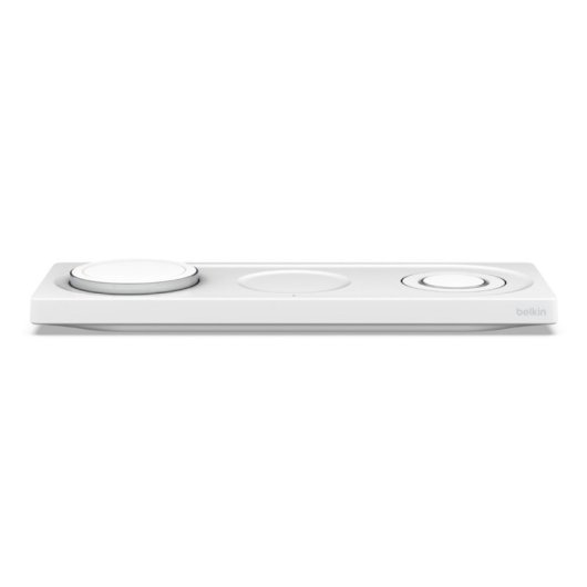 Belkin BOOST CHARGE PRO Cargador Inalámbrico 3 en 1 de 15 W con Tecnología MagSafe Oficial Blanco