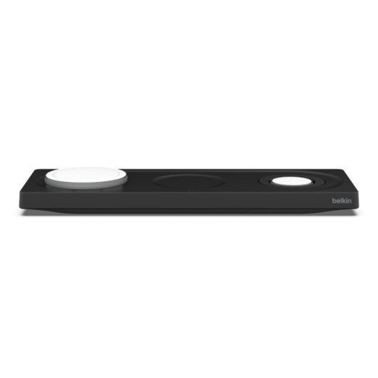 Belkin BOOST CHARGE PRO Cargador Inalámbrico 3 en 1 de 15 W con Tecnología MagSafe Oficial Negro