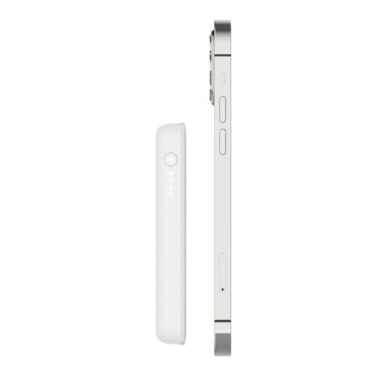 Belkin BoostCharge 2500 mAh magnetische kabellose Powerbank, kompatibel mit MagSafe für iPhone 13, Weiß