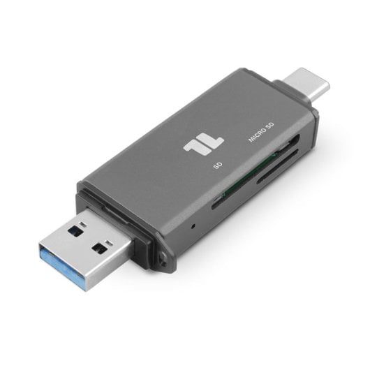 Lettore di schede 1Life 2 in 1 con USB-C Nero