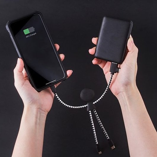 Xoopar Pack Bio Batería Externa 5000Mah Biodegradable + Cable Multi USB, Tipo C, Micro USB,Lightning