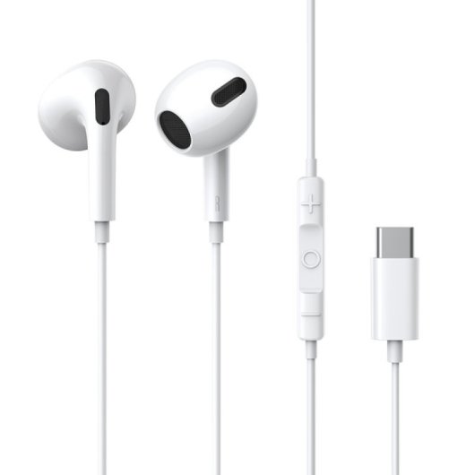 Baseus Encok C17 Auriculares Intrauditivos con Cable USB Tipo C Blancos
