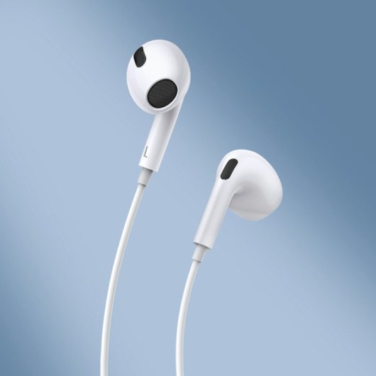 Baseus Encok C17 Auriculares Intrauditivos con Cable USB Tipo C Blancos