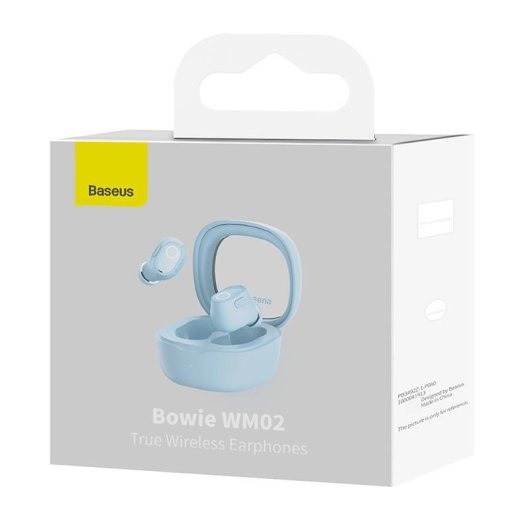 Baseus Bowie WM02 Auriculares Sem Fios Bluetooth com Estojo de Carga Azuis-Claros