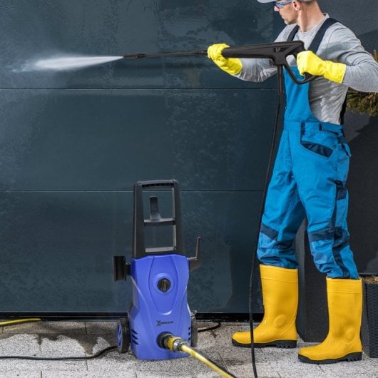 Durhand Máquina de Lavar a Pressão 1600W Caudal 432l/h Bomba de Alumínio Pressão de 135 Bar